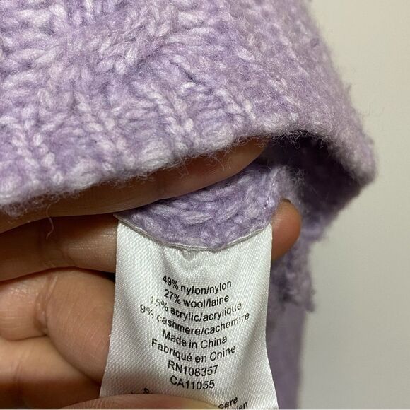 NWOT dh NEW YORK Ronan Cropped Cable Turtleneck Sweater - Picture 4 of 4